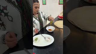 Gondar Ethiopia Ankara food [upl. by Tergram]