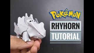 Como hacer a Rhyhorn Tutorial Pokemon con Porcelana fría  How To Make Rhyhorn whit Clay [upl. by Serg]