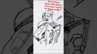 How to Draw SpiderMan Easily  TimeLapse Tutorial for Beginners spidermandrawing howtodraw [upl. by Pete393]