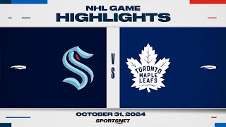 NHL Highlights  Maple Leafs vs Kraken  October 31 2024 [upl. by Ainslie]