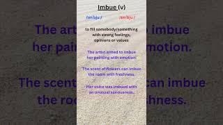 245 IMBUE MEANING advancedenglishvocabulary [upl. by Ailecra]