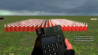 Garrys Mod  400 Cones Mass Physics [upl. by Miharba]