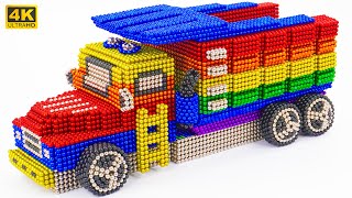 Magnetic Balls  How to create a super creative and novel cargo truck model from Magnetic Balls [upl. by Etteyafal]