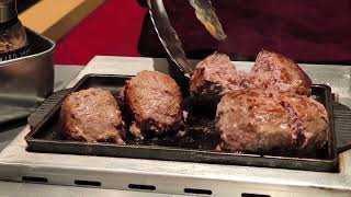 The Sounds of Japanese Wagyu Beef Hamburg Steak Donkai丼魁 [upl. by Steinway]