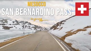 Driving in Switzerland 🇨🇭on the SanBernardinoPass to Mesocco in May 2023 [upl. by Nerti893]