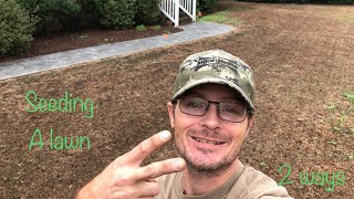 SEEDING A LAWN IN FALL  START TO FINISH 2018 [upl. by Steffane]