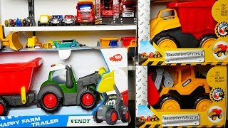 Cars for kids LkW Bagger Kipper Raupe Jeep und Bus im Sand Peppa Wutz Film für Kinder [upl. by Ierna]