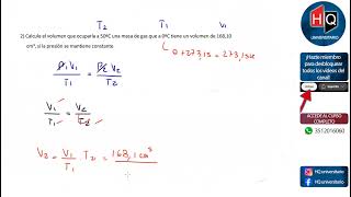 GASES  EJERCICIO 02  QUIMICA GENERAL 1  FCEFYN [upl. by Aihsik]