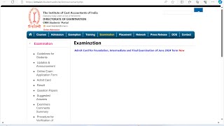 Breaking News  CMA FoundationIntermediate amp Final June 2024 Admit card Released by ICMAI [upl. by Flyn]