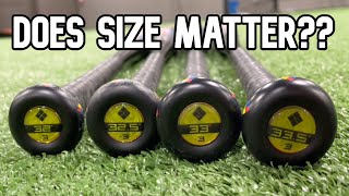 How does BAT LENGTH influence exit velocity  32quot vs 325quot vs 33quot vs 335quot BBCOR Baseball Bat Test [upl. by Leiand]