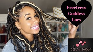 No Cornrows Individual Crochet Goddess Locs on Relaxed 4C Hair Divatress [upl. by Johppa]