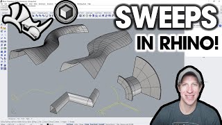 How to Use the SWEEP TOOL in Rhino [upl. by Ly]