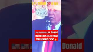 livefootagepennsylvaniatrumprallygodblessamericacrowdgoeswildtrump2024speechpart1 [upl. by Adnilrem]