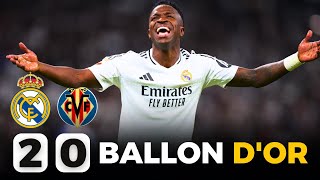 🔥VINICIUS EN MODE BALLON DOR  CARVAJAL BLESSÉ GRAVEVEMENT Real Madrid 20 Villarreal [upl. by Narud]