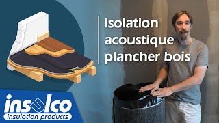 Pose de lisolation acoustique pour plancher bois insulWood [upl. by Aseefan266]