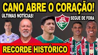 SAIU HOJE ÍDOLO CHOROU RECORDE HISTORICO NO FLU GERMÁN CANO ABRE O CORAÇÃO SEGUE DE FORA [upl. by Turino23]