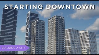 Starting Downtown  Building A City 1 Minecraft Timelapse [upl. by Lennahs]