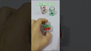 Mini Art Ideasmini bottles paintingrecycling [upl. by Mccowyn884]