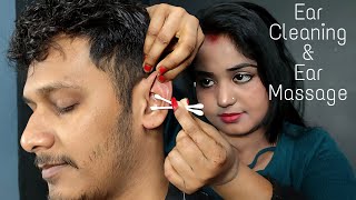 Ear Massage and Ear Cleaning  Oil Head Massage with Loud Neck Cracking  Ear Finger  Moral Of ASMR [upl. by Idhem]