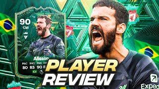 90 WINTER WILDCARD ALISSON SBC PLAYER REVIEW  FC 24 Ultimate Team [upl. by Edy474]