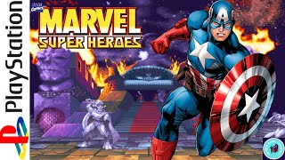 Marvel Super Heroes 1995 PS1 49 HD quotCAPTAIN AMERICAquot RETRO GAMEPLAY [upl. by Weingarten]