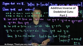 The Additive Inverse of a Dedekind Cut Part 1 [upl. by Burchett]