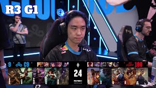 C9 vs 100  Game 1  Round 3 S14 LCS Summer 2024 Playoffs  Cloud 9 vs 100 Thieves G1 full [upl. by Eletnahs713]