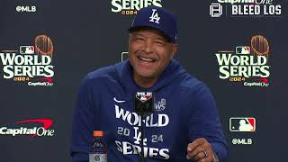 Dodgers Postseason Dave Roberts discusses Mookie Betts incident with Yankees Fans [upl. by Avraham]