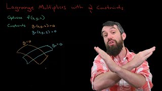 Lagrange Multipliers with TWO constraints  Multivariable Optimization [upl. by Avlem]