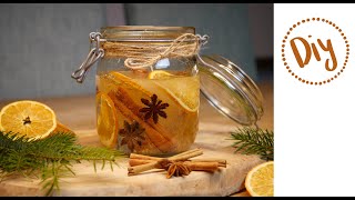 Kerzen mit Kerzengel zu Weihnachten gießen  DIY Kerzen mit Gelwachs Orangen Zimt Deko [upl. by Arutak]