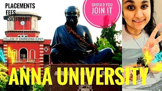 👩‍🎓👨‍🎓 ANNA UNIVERSITY  Placements college life hostel fees HONEST REVIEW [upl. by Joellyn]