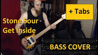 Stone Sour  Get Inside  Bass Cover  Tabs Harley Benton MM85A [upl. by Nuahsal]