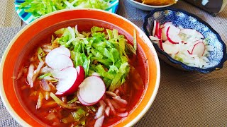 💥Pozole Rojo fácil y delicioso para 10 personas o más  pozolerojo vivamexico [upl. by Trebleda]