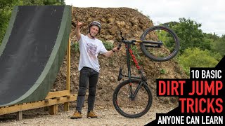 10 BASIC DIRT JUMP TRICKS ANYONE CAN LEARN [upl. by Malca]