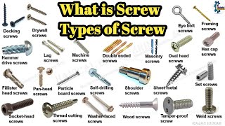 What is Screw  Types of Screw  स्क्रू क्या है और कितने प्रकार के होते है  screw [upl. by Sida]