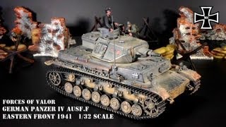 Forces of Valor Tank German Panzer IV Ausf F Eastern Front 1941 132 Scale [upl. by Enelram]