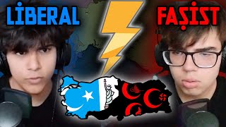 LİBERAL VS FAŞİST  TÜRKİYE İÇ SAVAŞI  Multiplayer Age of History 2 [upl. by Akinat]