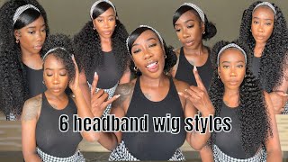 6 headband wig styles  Theraesymone [upl. by Froemming]