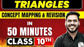 TRIANGLES in 50 minutes Minutes  Maths Chapter 6  Class 10th CBSE Board [upl. by Bromleigh185]