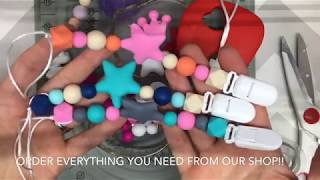 How to Make A Pacifier Teething Bead Clip [upl. by Beard]