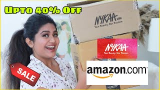 UPTO 40 off 🔥🔥 ഒരു ചെറിയ വലിയ Haul കണ്ടാലോ Nykaa  Amazon etc [upl. by Pallua262]