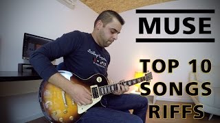 Top 10 Riffs  Muse [upl. by Hgielar130]