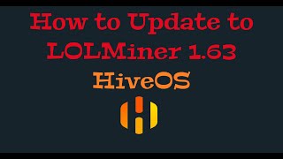 How to update to LOLMiner 163 in HiveOS [upl. by Enelie750]