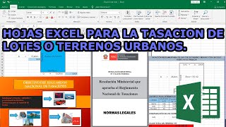 TASACIÓN O VALUACIÓN DE TERRENOS URBANOS EXCEL ADJUNTO [upl. by Renata680]