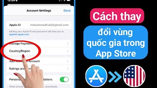 Cách thay đổi vùng quốc gia trong App Store  Thay đổi quốc gia trên iPhone [upl. by Ailugram863]