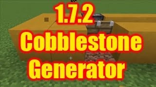 172 Cobblestone Generator  Minecraft Tutorial [upl. by Yllitnahc]