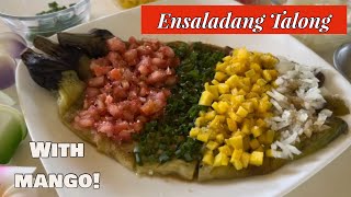 Ensaladang Talong  Masarap pag may Mangga Subukan nyo  Delicious Eggplant Salad with Mango [upl. by Dilan]