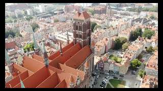 Bazylika Mariacka Gdańsk z lotu ptaka 4K 2024 r [upl. by Carolynne]