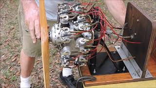 Running 18 Cylinder Pratt and Whitney Model AIrcraft engine [upl. by Ycniuq]