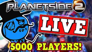 Destroying Planetside 2 With A 5000 Player Zerg Rush Live Time to make a perfectly balanced game [upl. by Sucramej]